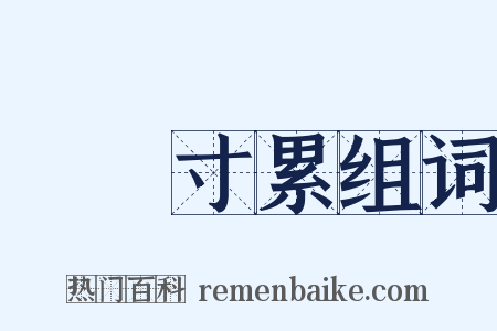 銖積寸累组词是什么意思的图片